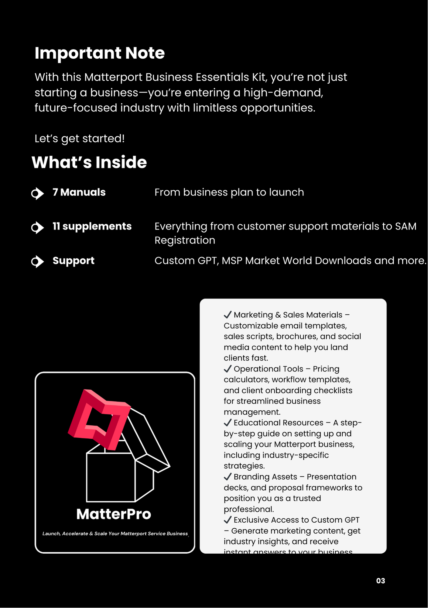 MatterPro Matterport Service Provider Business Kit Part 1