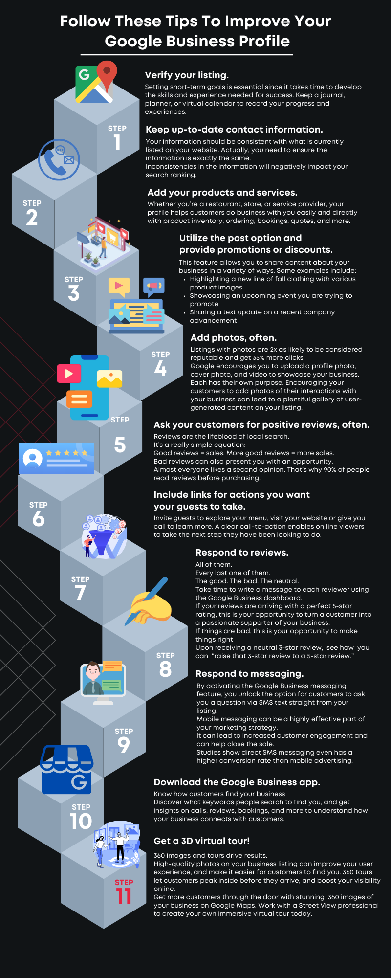 Improve Your Google Business Profile infographic