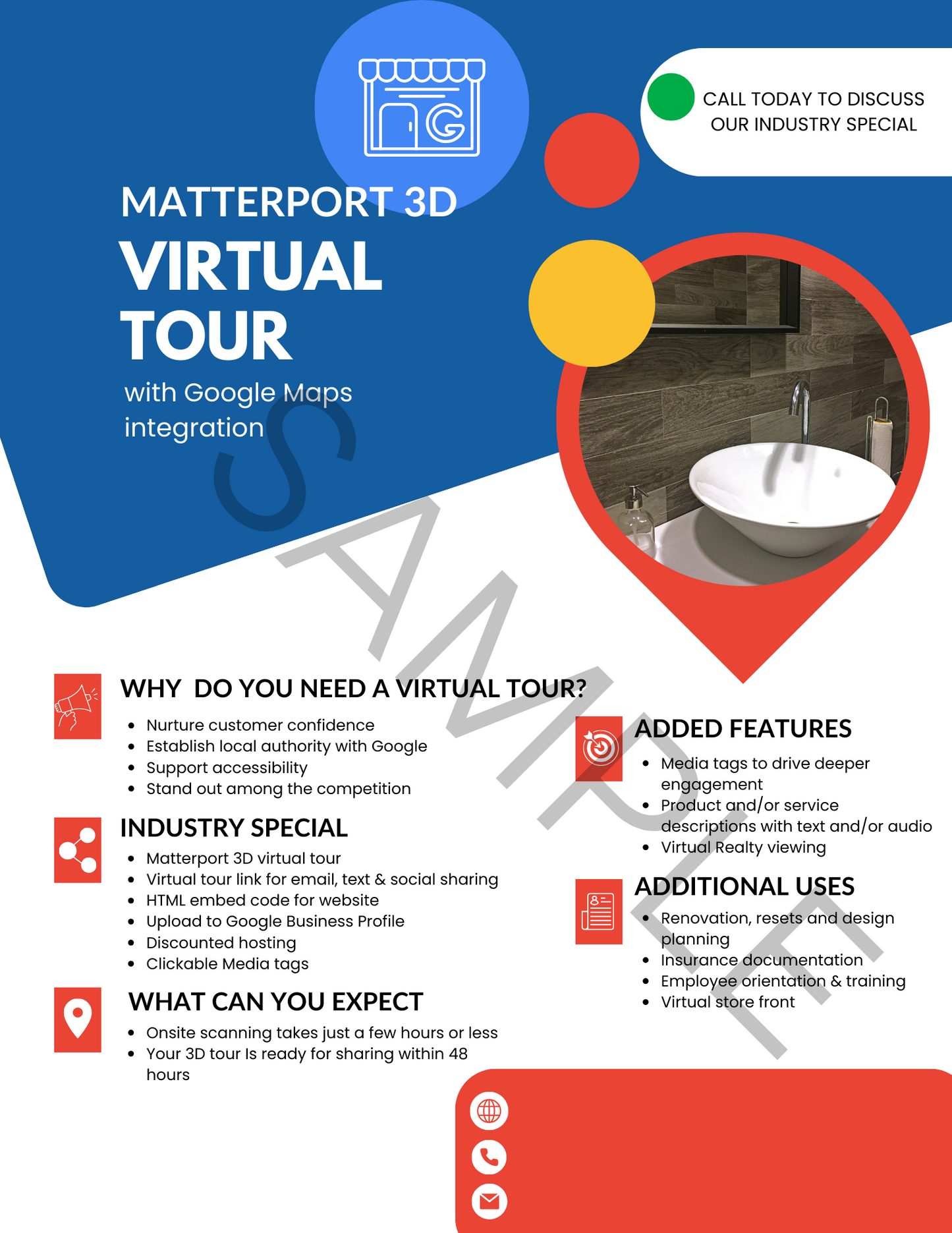 Matterport Plus Google Marketing Flyer for Local Business