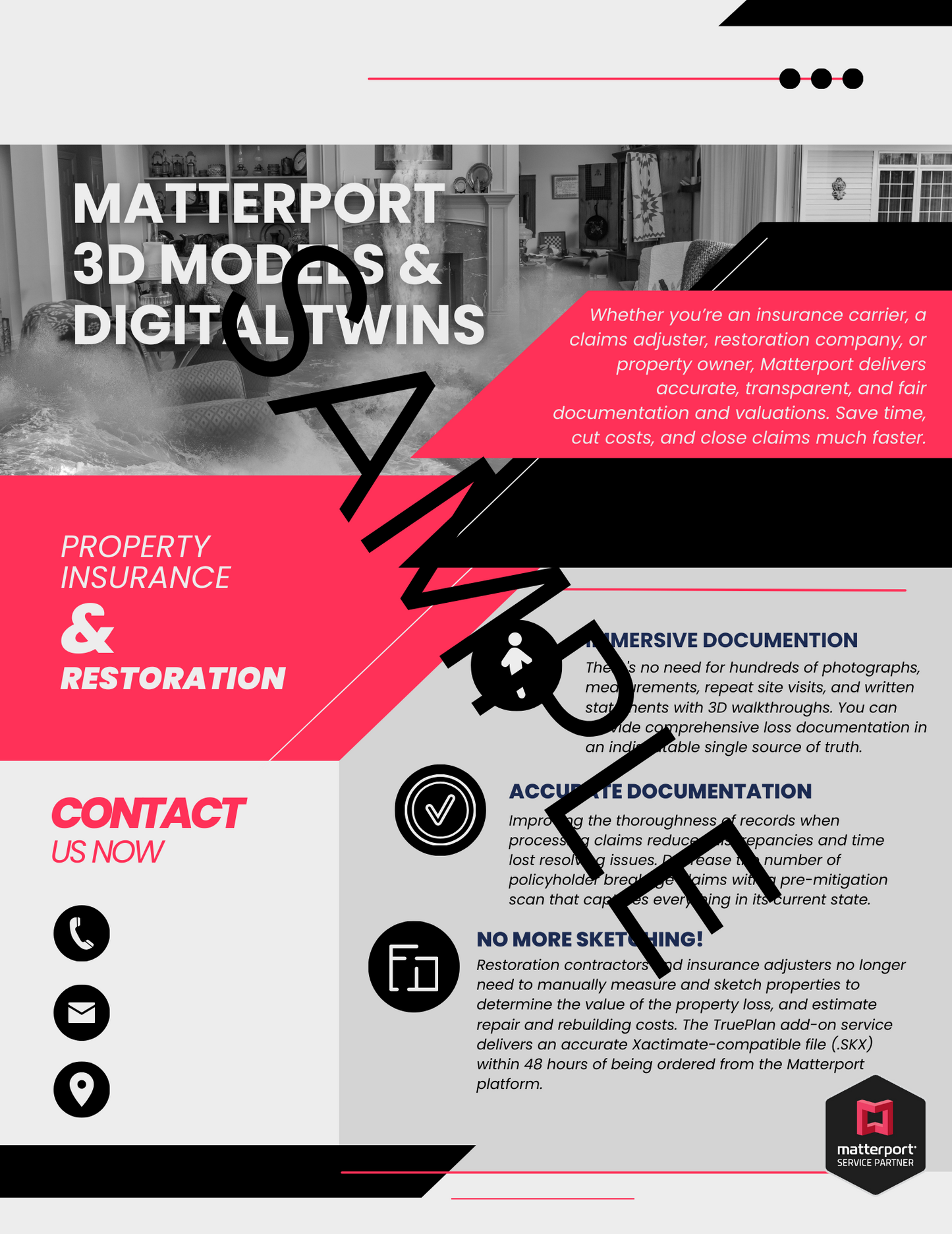 Matterport Marketing for Property Insurance and Restoration-Red