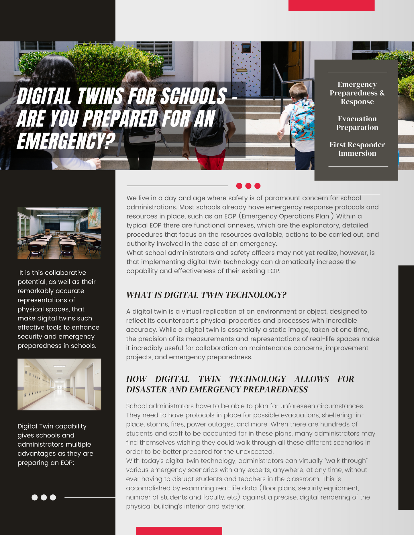 Digital Twins for School Safety and Security Preparations