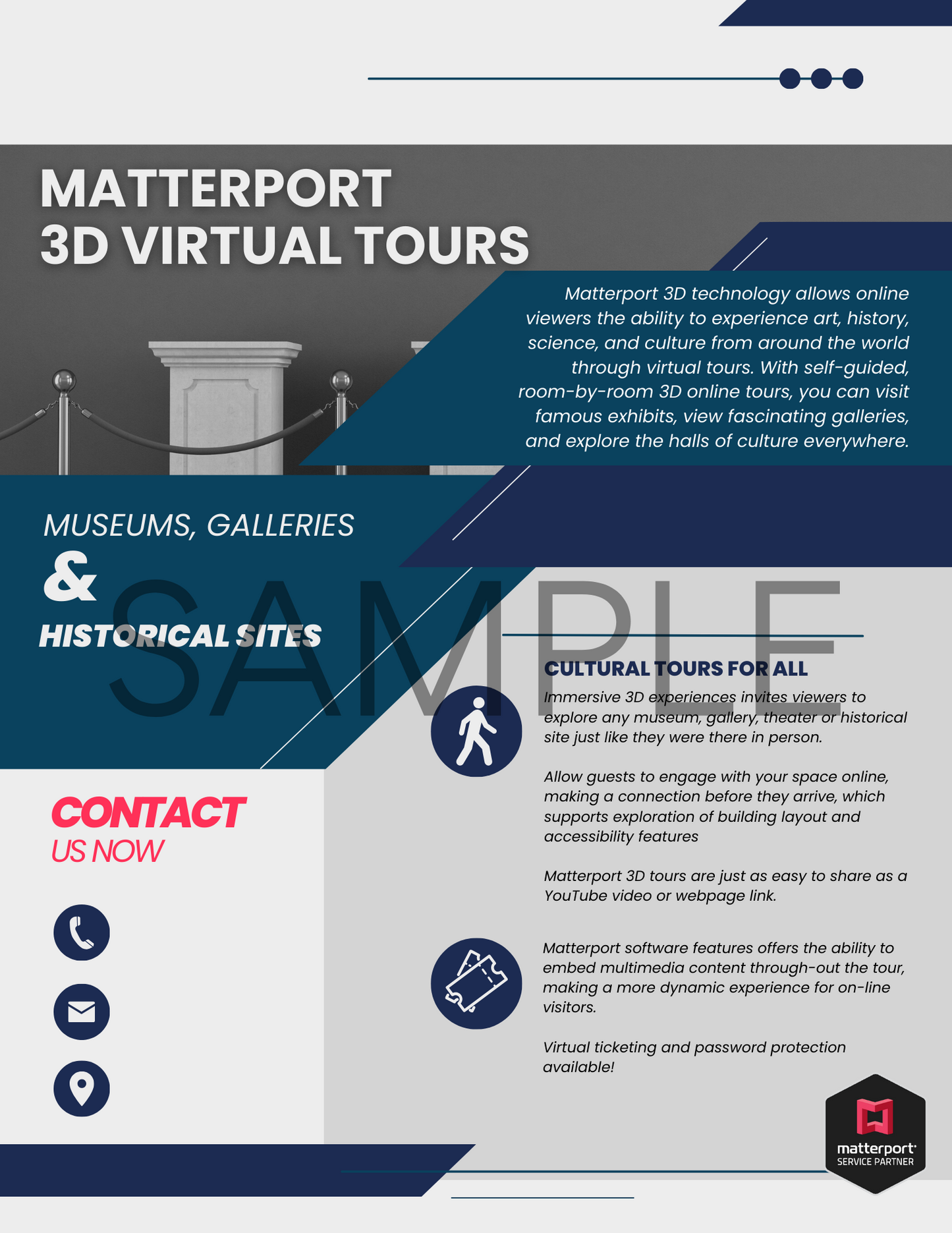 Complete Matterport Industry Specific Sales Package- Blue Collection