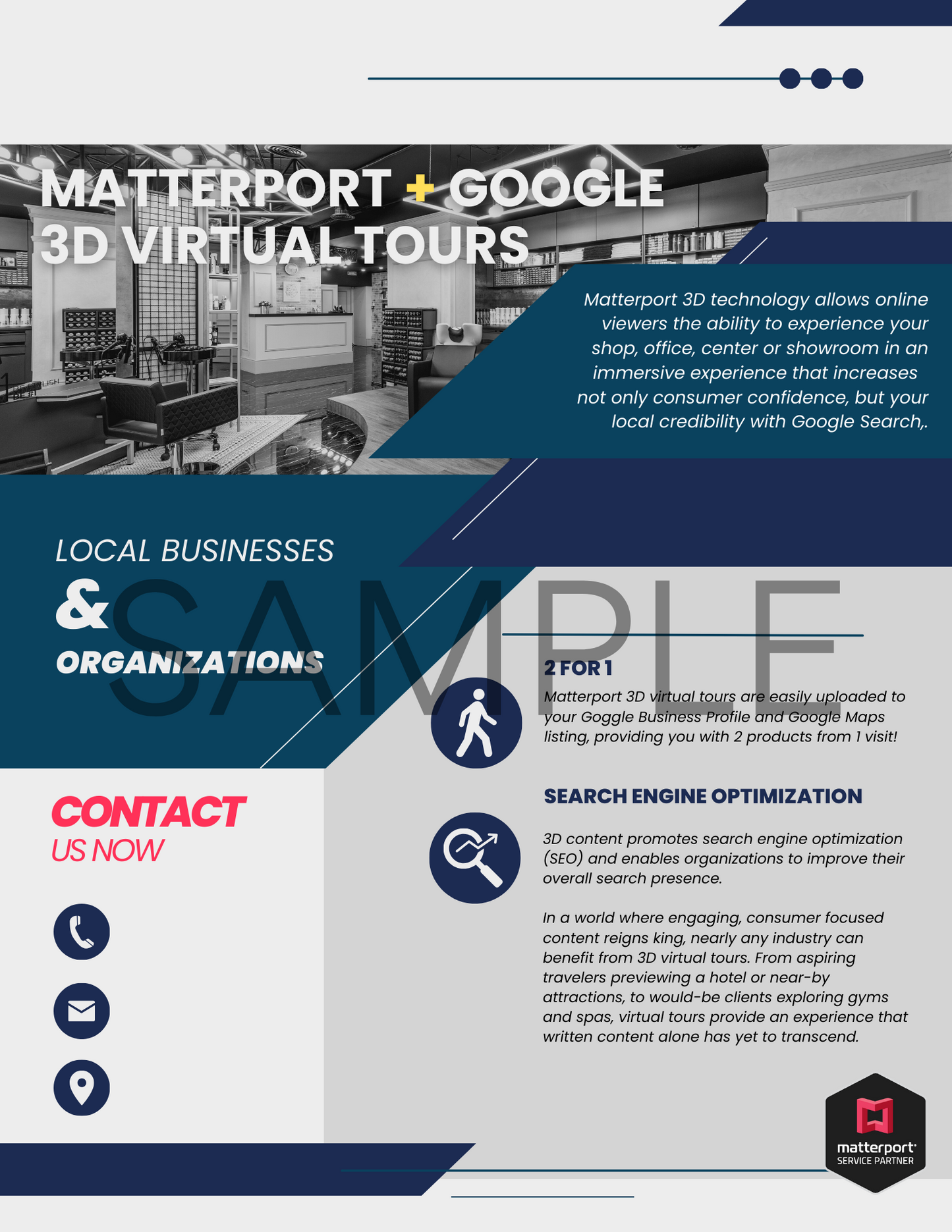 Complete Matterport Industry Specific Sales Package- Blue Collection