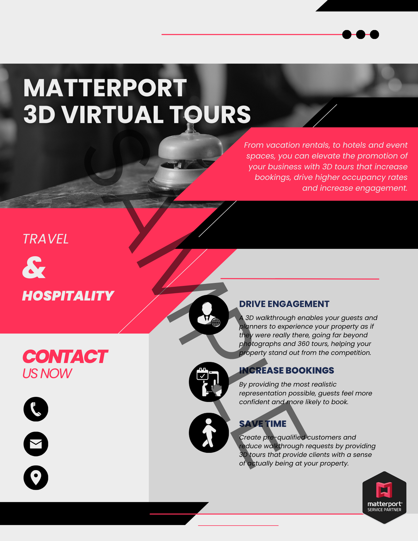 Matterport Marketing Flyers Bundle-Red Collection