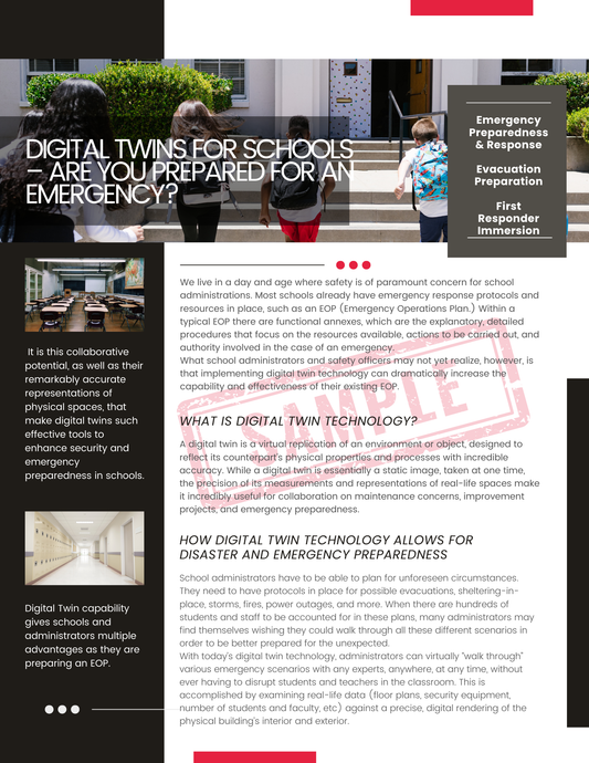 Digital Twins for School Safety and Security Preparations