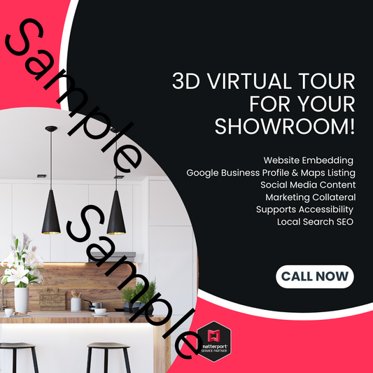 Matterport Marketing Social Media Post Graphic for Showrooms