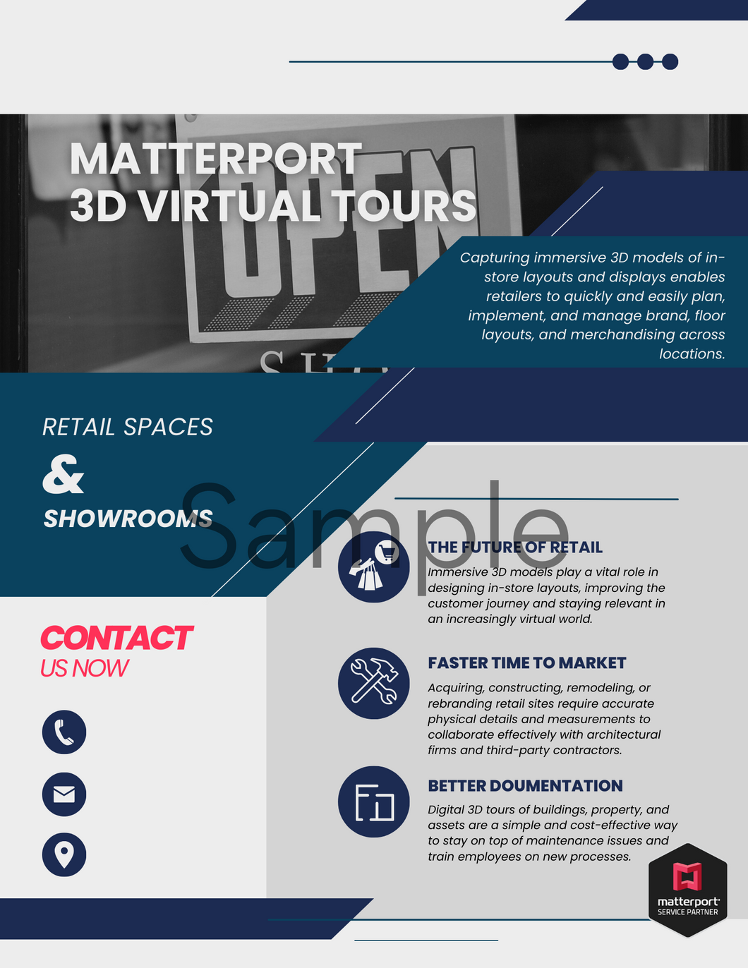 Matterport Marketing for Retail Spaces and Showrooms-Blue