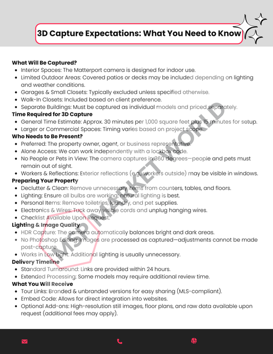 Matterport 3D Capture Expectations