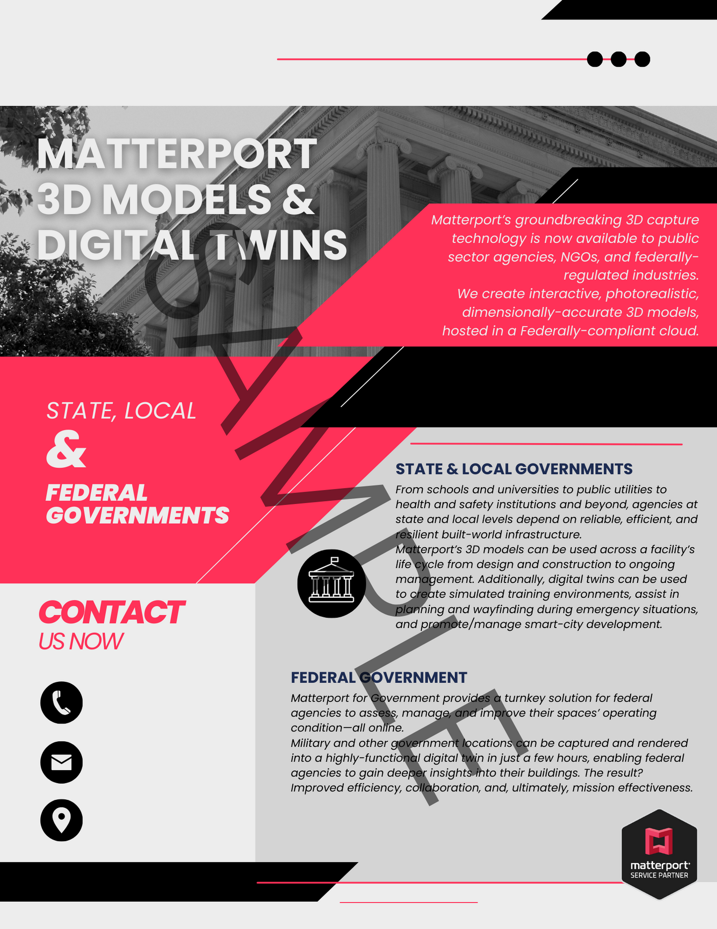 Matterport Marketing Flyers Bundle-Red Collection