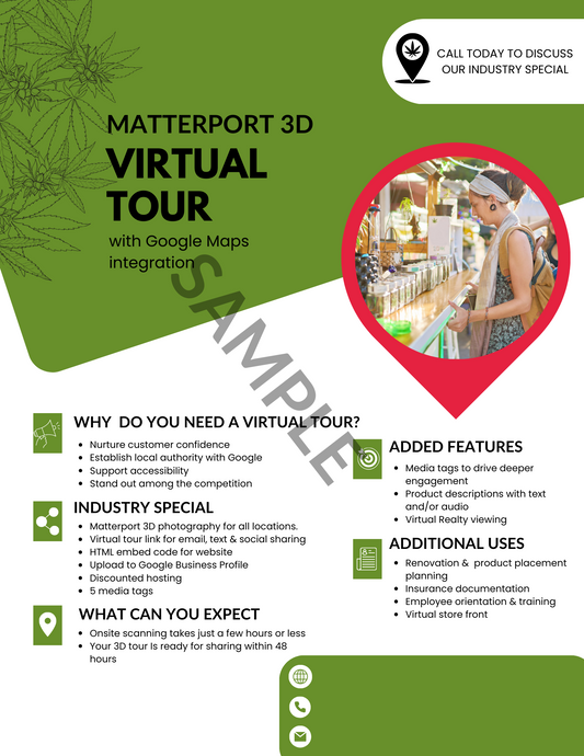 Matterport Marketing Flyer for Cannabis Dispensary