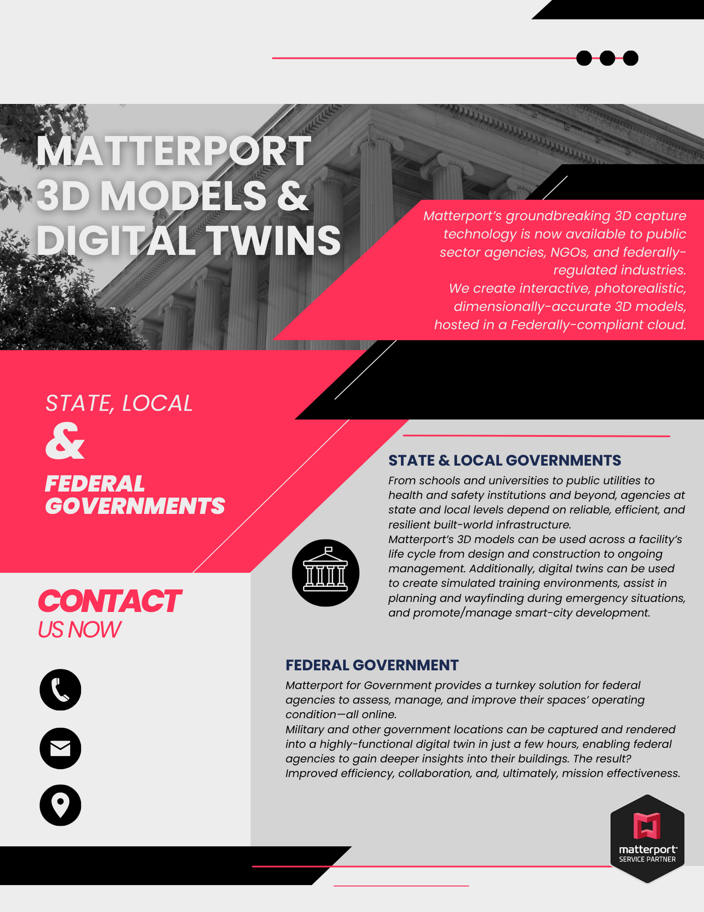 Matterport Marketing for Local State and Federal Government-Red